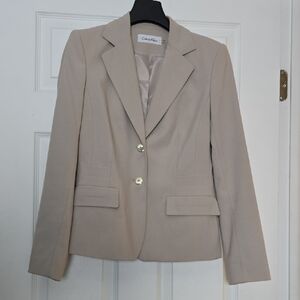 Calvin Klein Women's Tan Blazer Size 2
